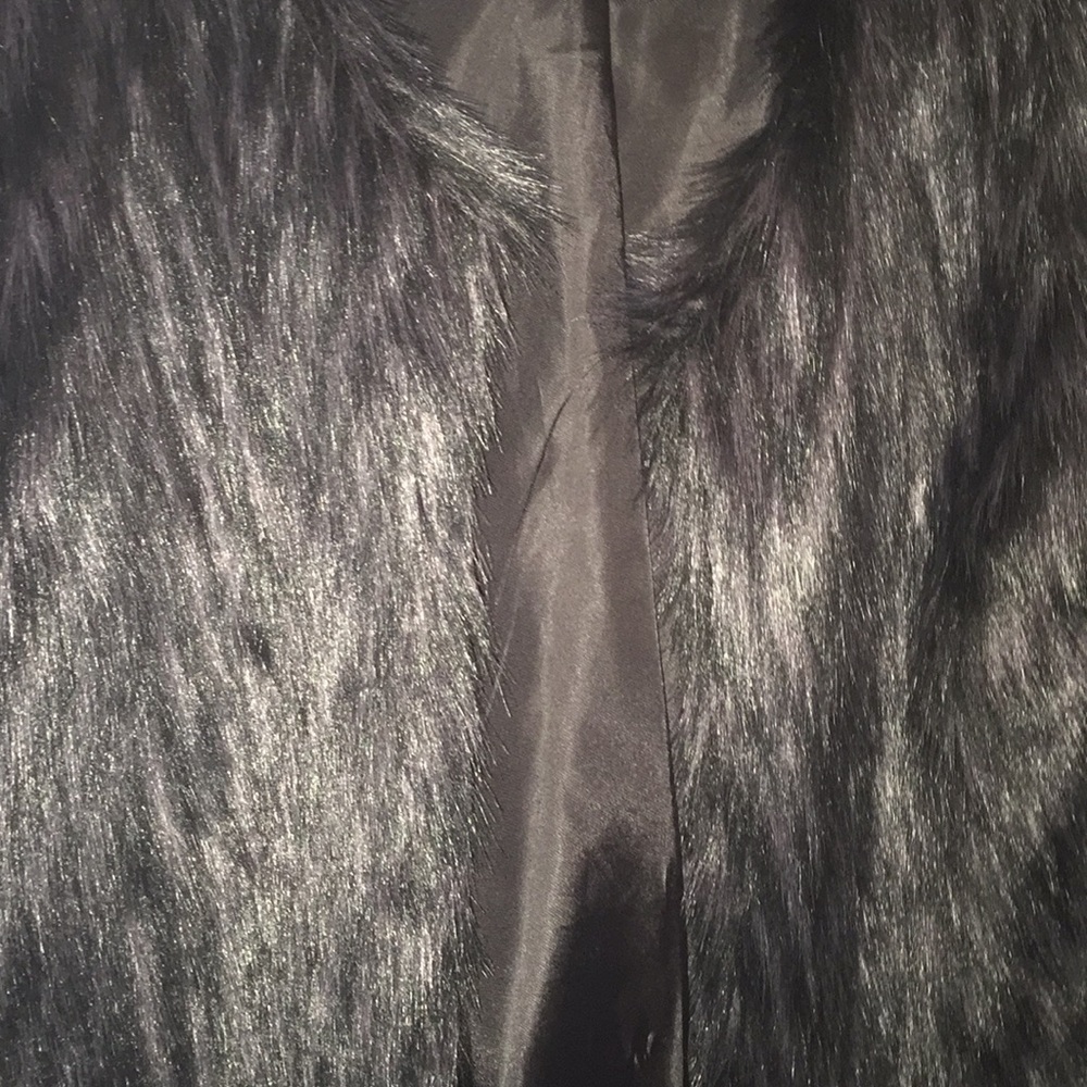 Black fur vest